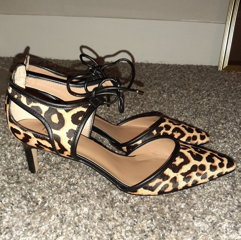 Franco Sarto Leopard Print Kitten heels